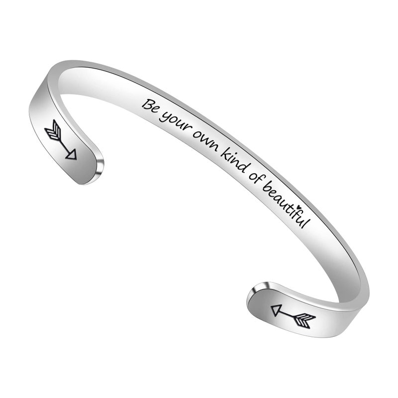 Btysun Gifts for Mom Wife Bracelets for Women Her Inspirational Mother's Day Bracelets for Mom from Daughter Jewelry Mantra Engraved Personalized Cuff Bangle Friendship Friend Bracelet - Image 1